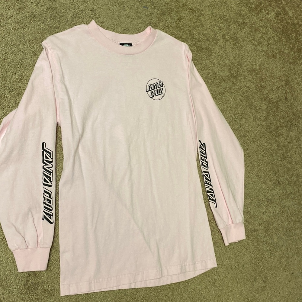pale pink santa cruz long sleeve tee